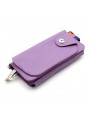 Purple Small leather shoulder bag