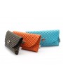 Waffle leather pouch cases