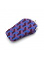 Purple Geometric pattern clasp purse