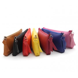 Zip leather pouches