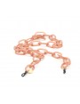 Powdery Pink Acetate chain with Big Oval links