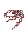 Burgundy Acetate chain with Big Oval links