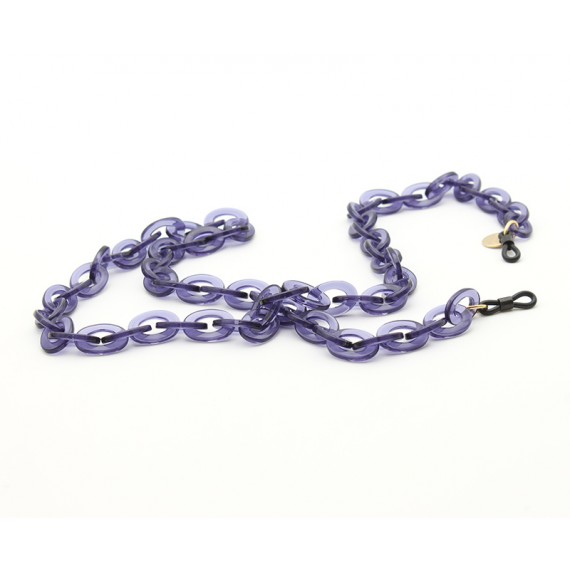 Crystal Purple Acetate chain with Small Oval links