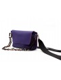 Purple Turaco - Leather Bag carried by hand or over the shoulder