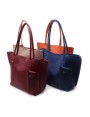 Love Birds - Large tote bags in leather with a front case