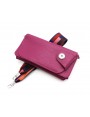 Plum Small leather shoulder bag