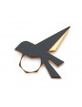 Brooch black/gold